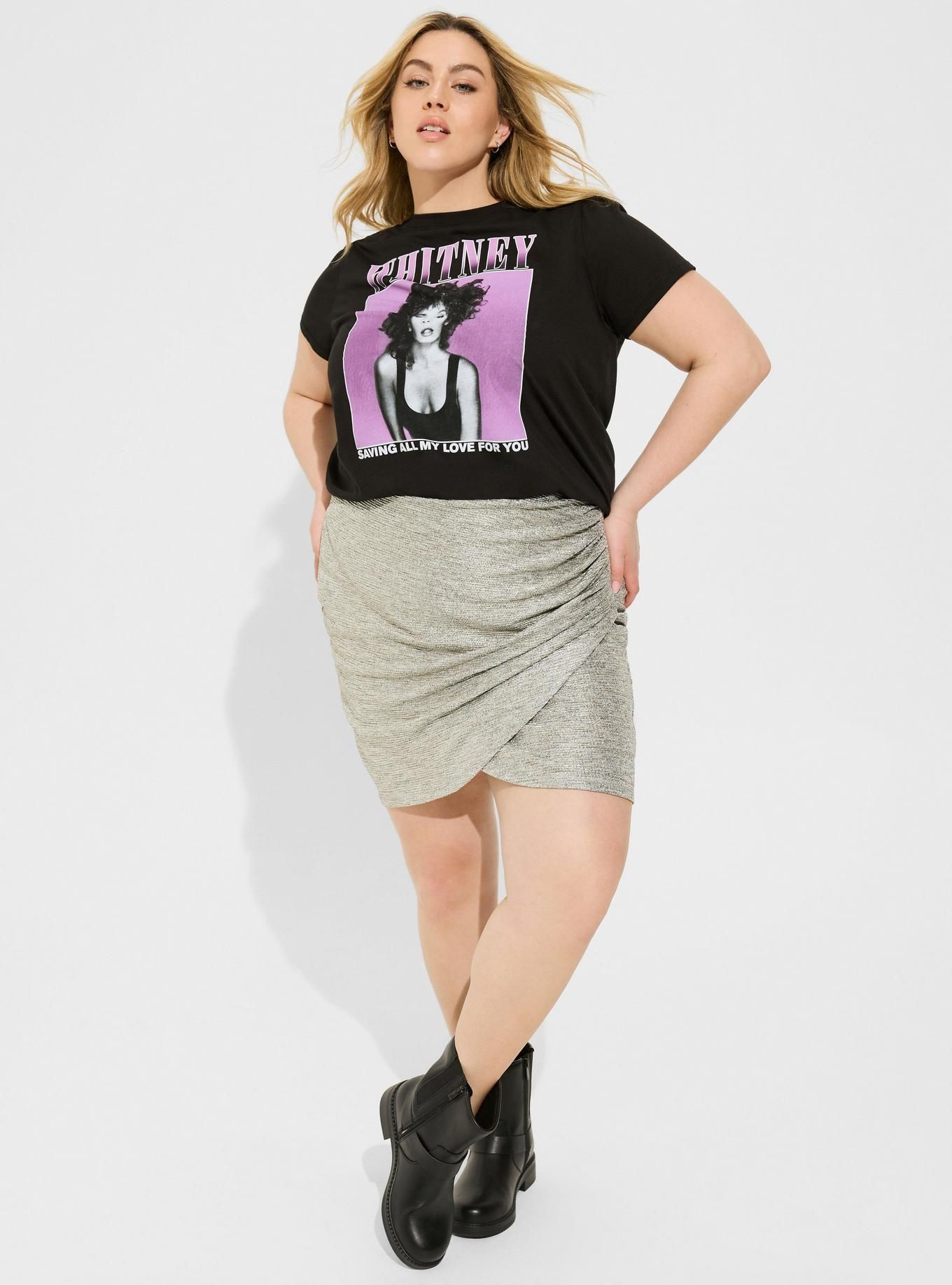 Mini Foil Knit Tulip Skirt | Torrid (US & Canada)