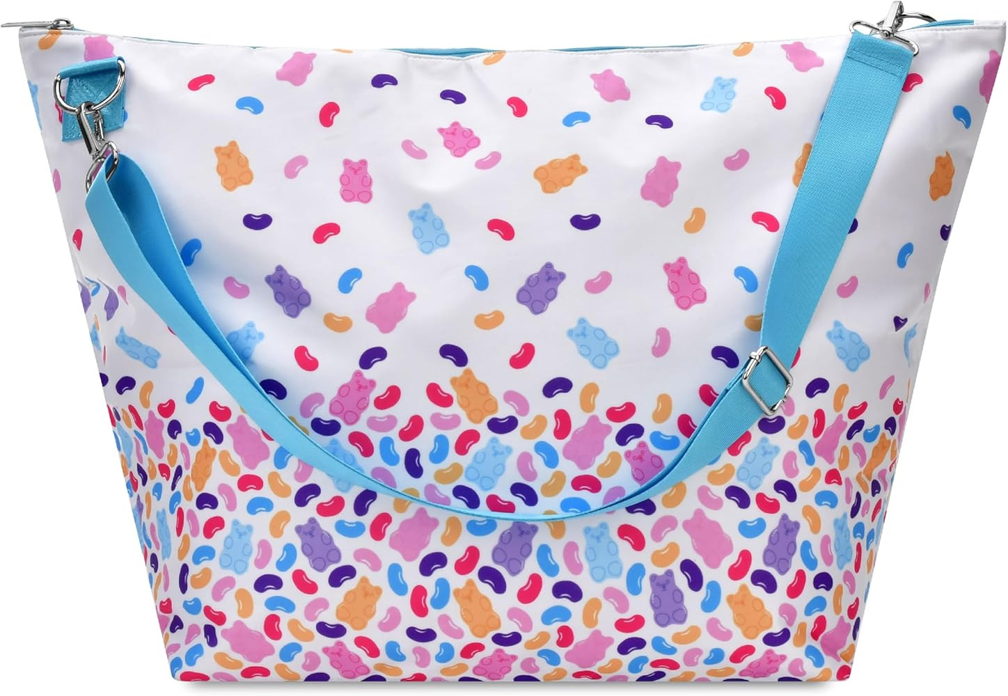 iscream 23.5" x 16" Weekender Travel Tote Bag with Vibrant Nylon Exterior and Adjustable Strap - ... | Amazon (US)