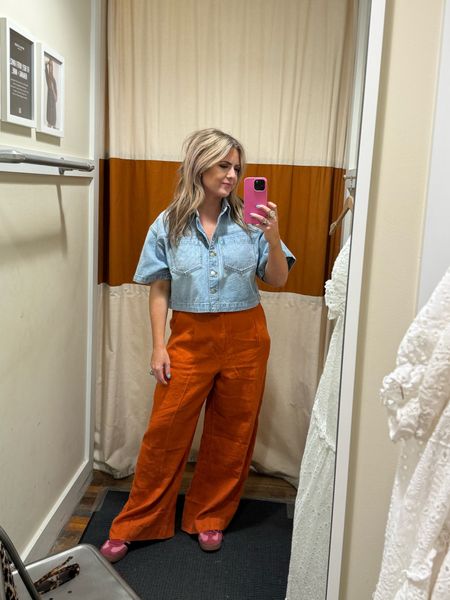 Madewell 25% love this cropped denim shirt and wide leg orange linen pants 

#LTKstyletip #LTKfindsunder100 #LTKSeasonal