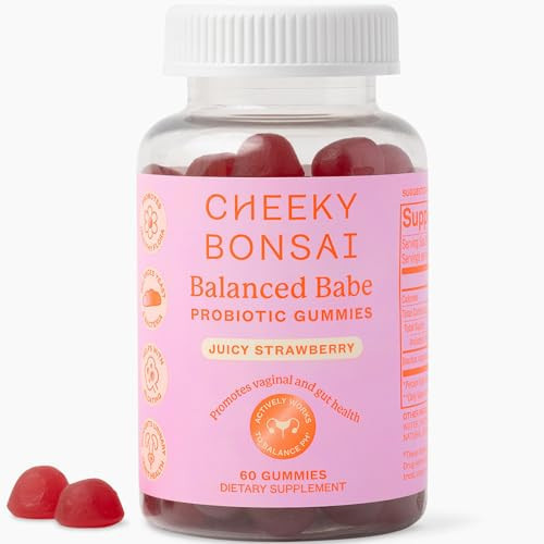 Cheeky Bonsai, Vaginal Probiotic Gummies for Women - Balanced pH, Healthy Odor, and Flora Support - 5 Billion CFUs - Juicy Strawberry Flavor, 60 Count | Amazon (US)