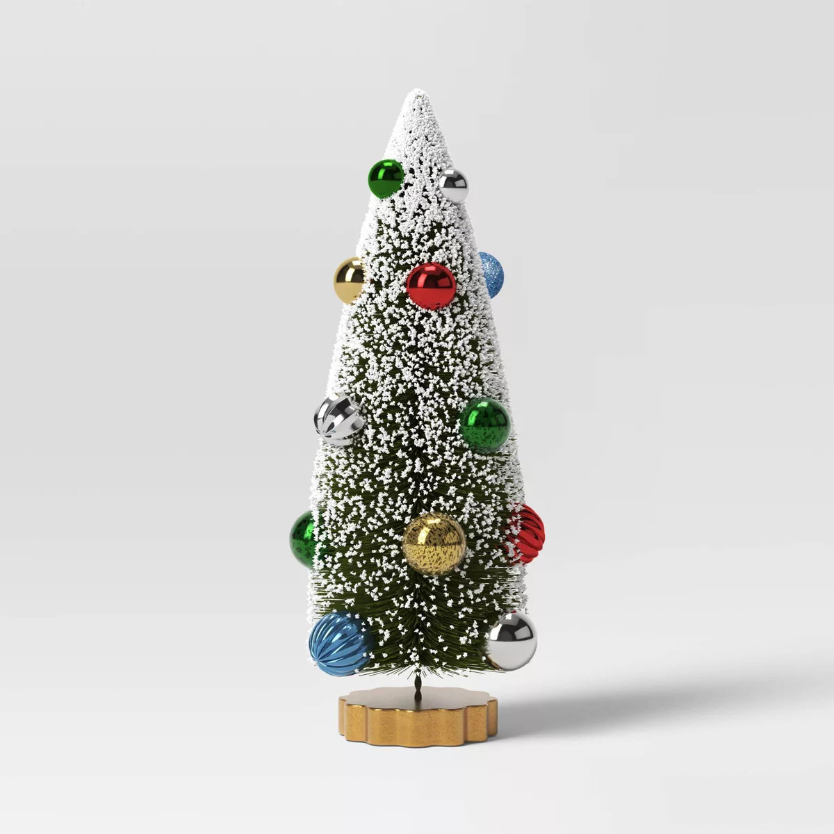 Christmas Medium Green Bottle Brush Tree Decorative Holiday Scene Prop - Threshold™ | Target