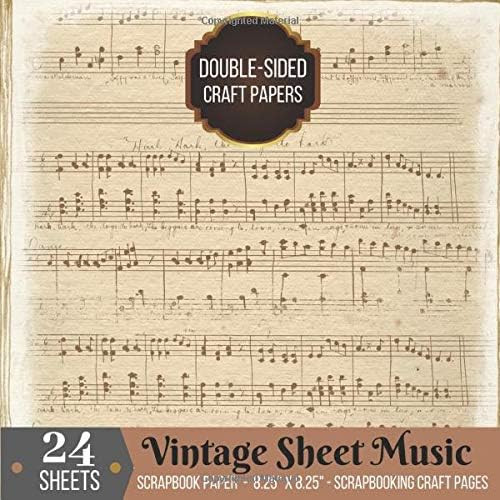 Vintage Sheet Music Scrapbook Paper Double-sided for Scrapbooking Craft: 24 Printed Music Sheets ... | Amazon (US)