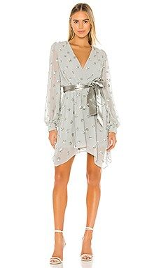 Lovers + Friends Olivia Embellished Dress in Gray & Silver from Revolve.com | Revolve Clothing (Global)