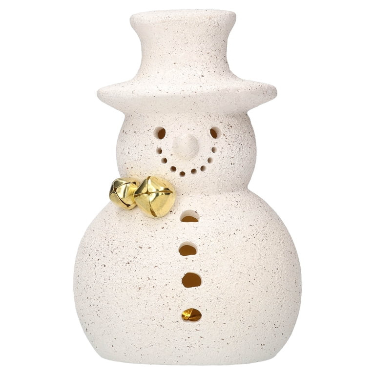 Small Light-Up Snowman Christmas Decoration, White, 6", by Holiday Time | Walmart (US)
