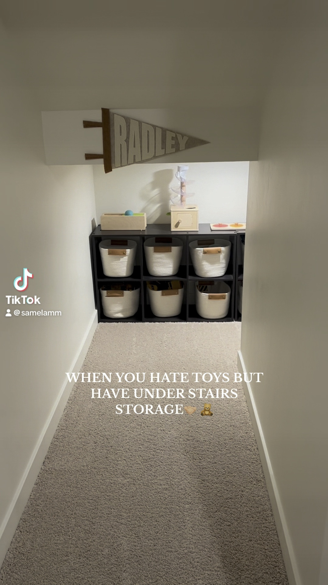 Toy organization under my stairs & everything I used! 