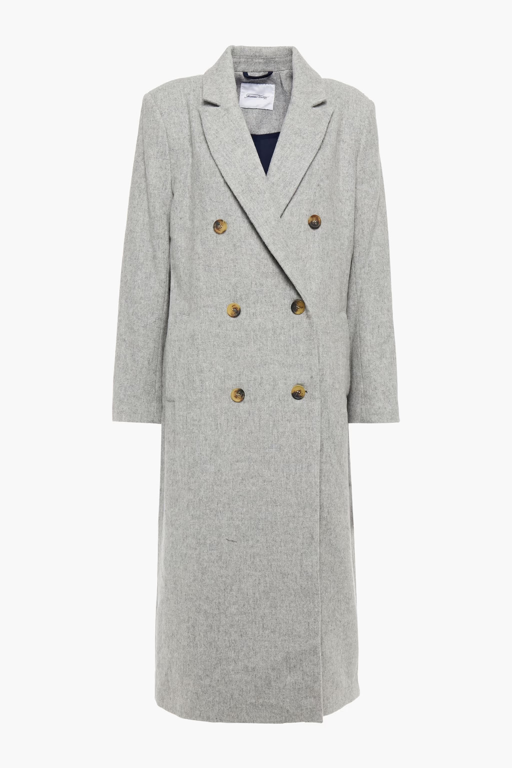 Vyenna double-breasted wool-blend flannel coat | The Outnet (US and CA)