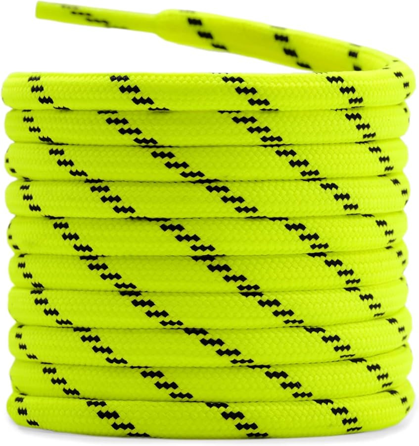 DELELE Hiking Shoe Laces for Boots, 2 Pair Round Boot Laces Heavy Duty, Work Shoelaces Strings | Amazon (US)