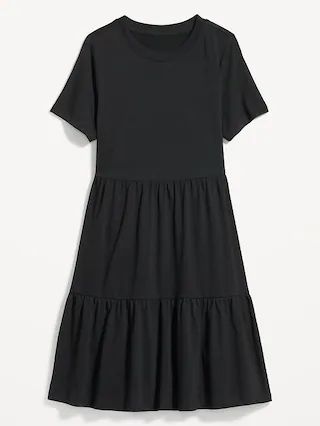 Tiered Mini Swing T-Shirt Dress for Women | Old Navy (CA)