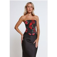 Rosy Mood Strapless Corset Top Black | Hello Molly (US)