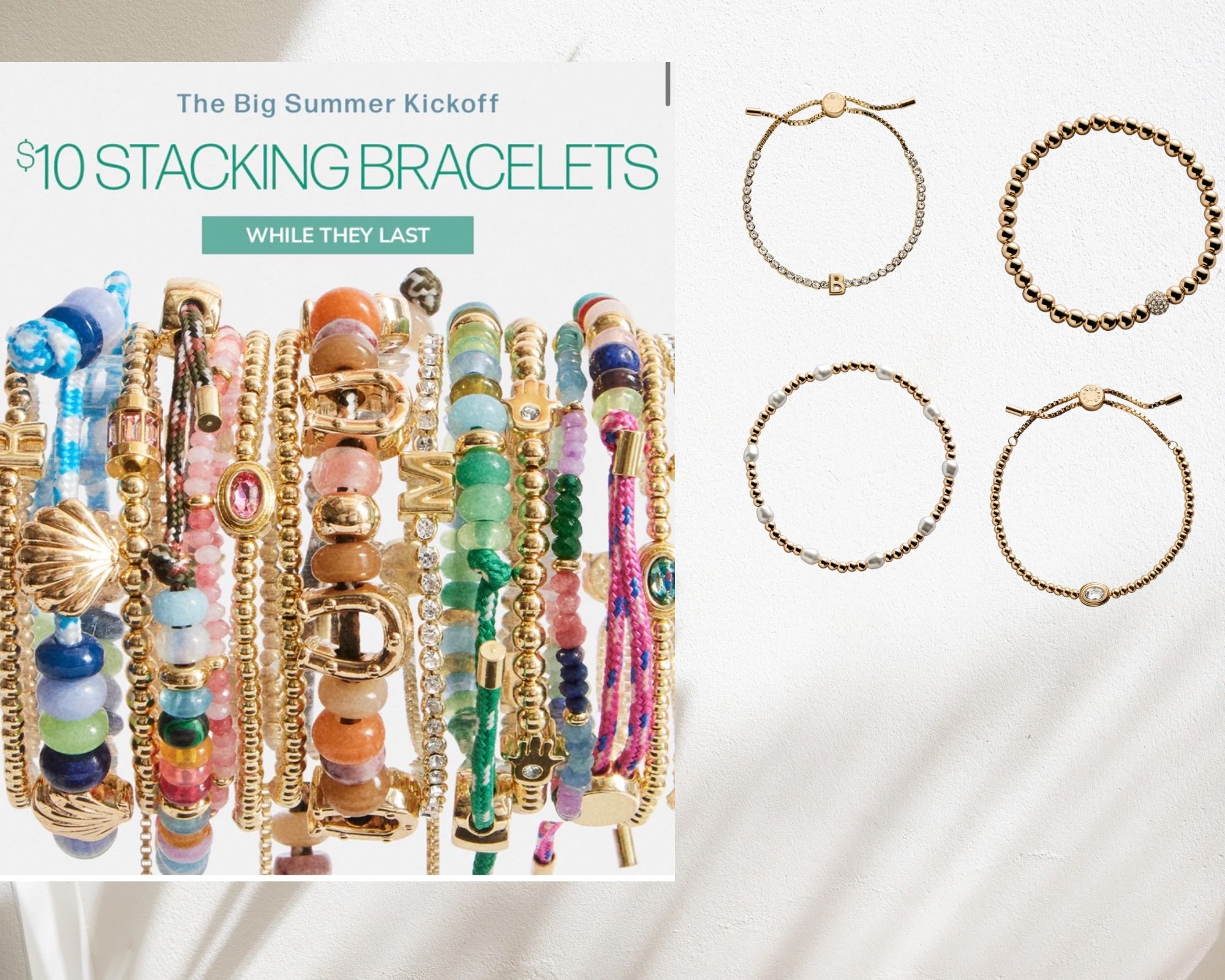 Update your bracelet stack to the summer . $10 sale! 

#LTKMothersDay #LTKSaleAlert #LTKootd