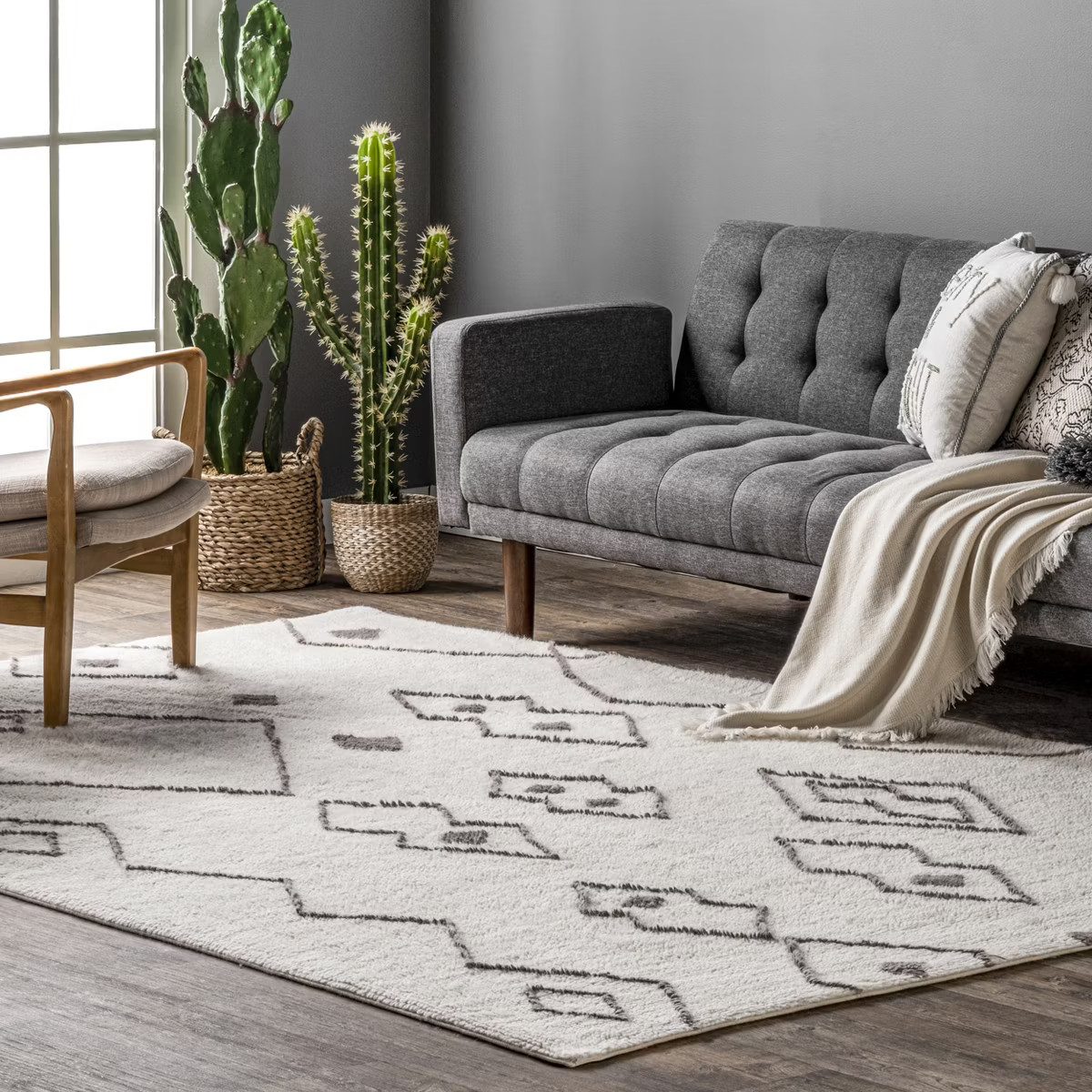 nuLOOM Darla Machine Washable Wool Geometric Moroccan Area Rug | Target