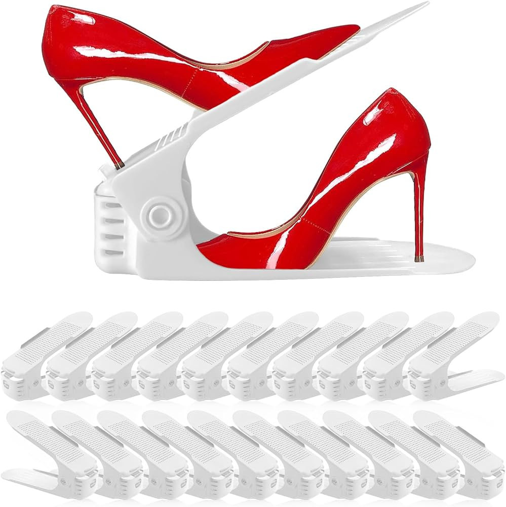 NVGSN Shoe Slots Organizer 20 Pack - Shoe Stackers for a Pair Of Shoes, shoe storage Shoe Space S... | Amazon (US)