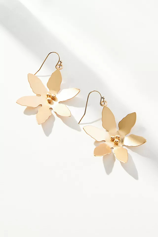 Matte Flower Drop Earrings | Anthropologie (US)