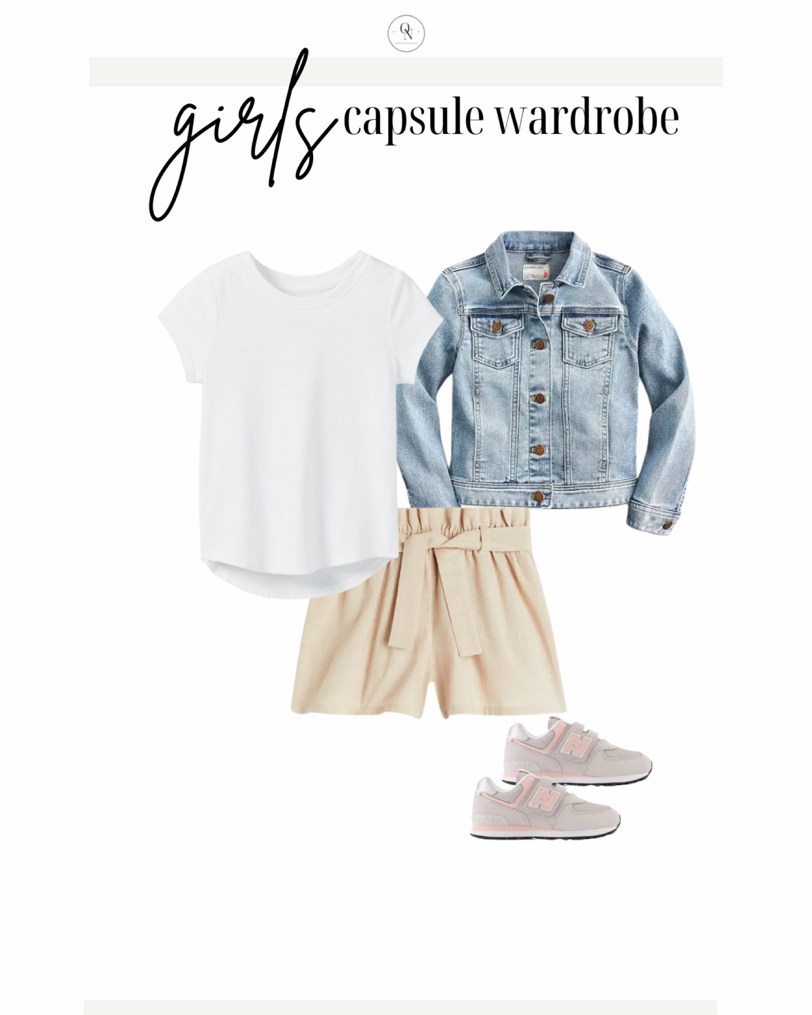 Shorts outfit from the girls capsule wardrobe for spring!

Here are the rest of the suggested items from the spring capsule for toddlers, little kids and tweens: 

5x short sleeve shirts in a mix of print and solid.

4x long sleeve Tshirts in a mix of print and solid

2x casual dresses. If your girl is more of a dress gal I recommend 5 casual dresses and doing fewer long sleeve and short sleeve Tshirts.

Jackets // rain coat, denim jacket, pullover

Bottoms // 2 pairs of jeans (light and dark), 4-5 pairs of leggings to wear under dresses and by themselves with Tshirts, 5 pairs of shorts 

Dressy dress

Accessories // Socks for sneaker, socks for dress shoes, headband, sunglasses, and a cute bag

Shoes // dress shoes, casual shoes like crocs, natives or keens, and a pair of sneakers

Spring capsule wardrobe, kids capsule wardrobe, girls outfits, outfits for kids, outfits for girls, girls capsule wardrobe, spring outfits for kids 

#LTKkids #LTKSpringSale #LTKSeasonal