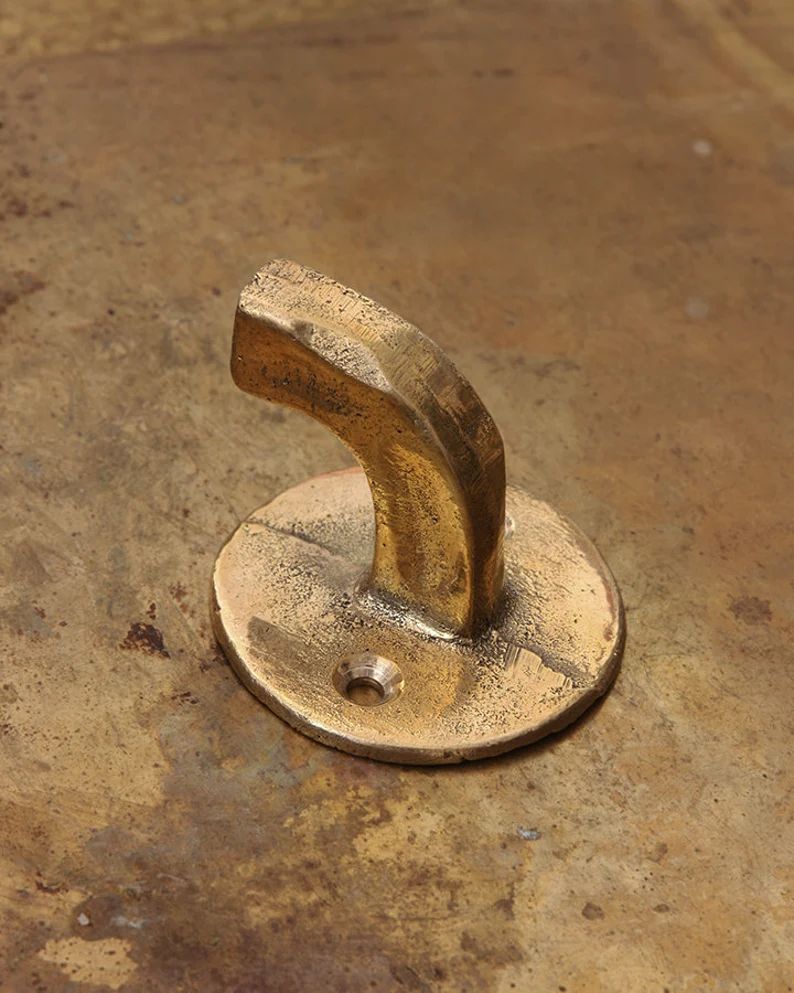 Brass hook for wall  brass Decorative hardware  Brass coat | Etsy | Etsy (US)