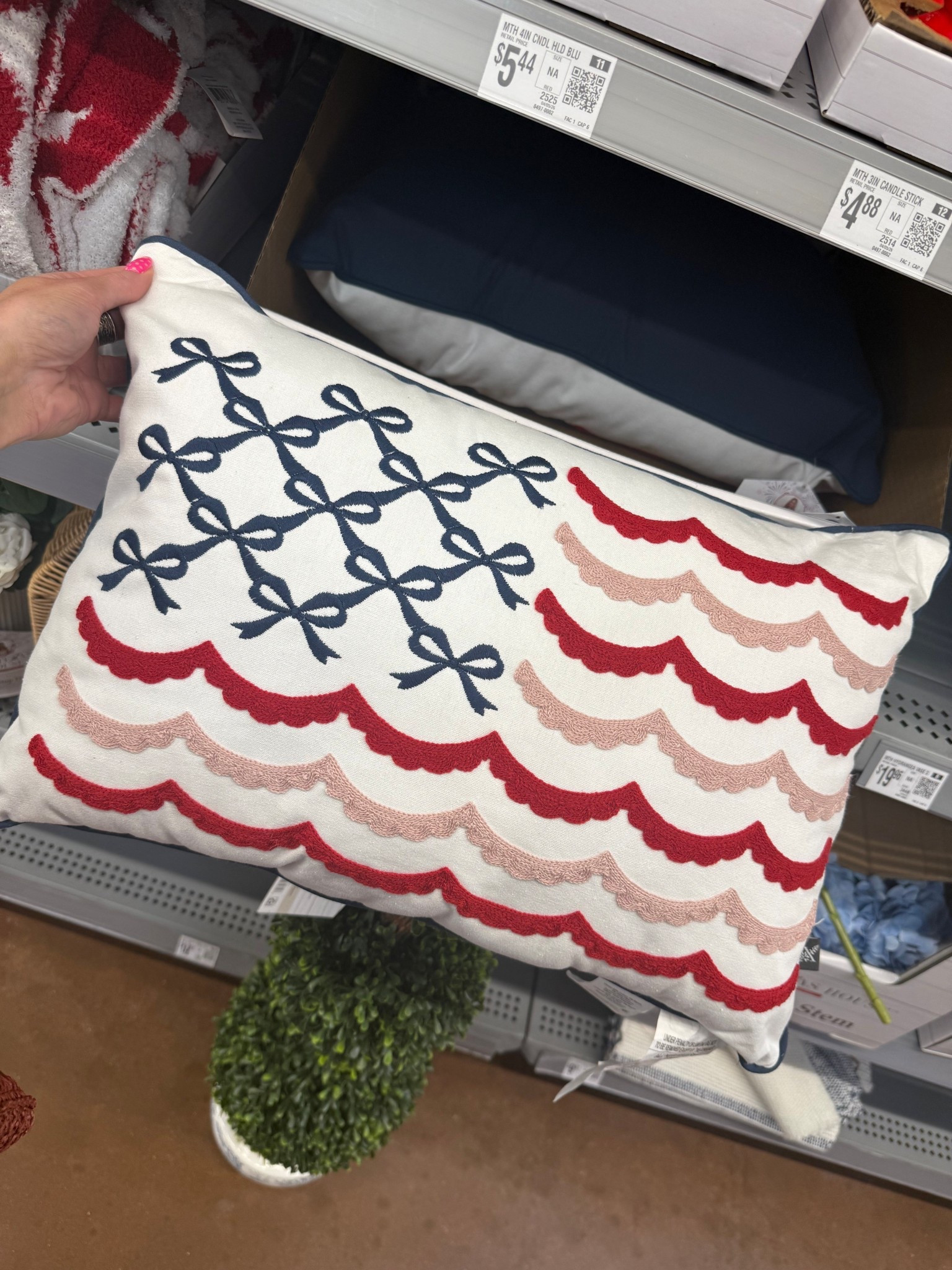 The most precious patriotic pillows are at Walmart. ❤️🤍💙