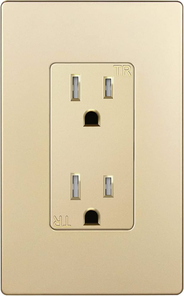 ENERLITES Elite Series Decorator Receptacle Outlet Child Safe Tamper-Resistant, Self-Grounding, R... | Amazon (US)
