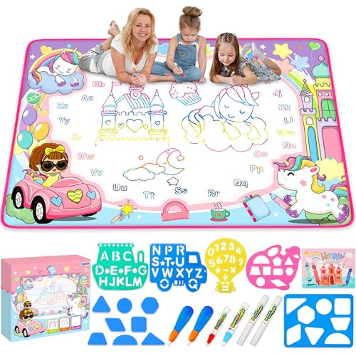 Magic Water Doodle Mat - Kids Painting Drawing Board, Gift Toy for Ages 2-9 | Amazon (US)