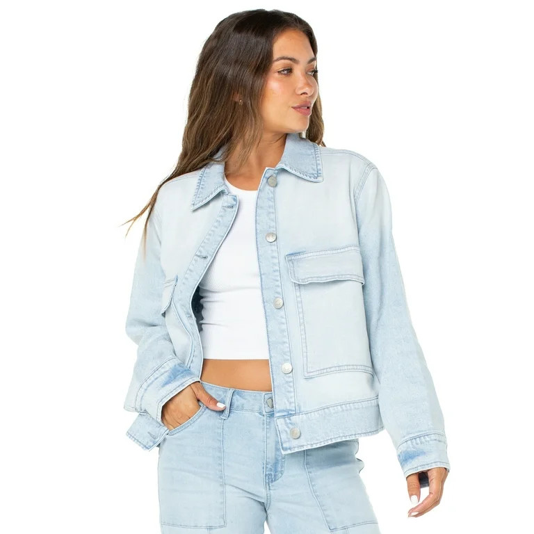 Celebrity Pink Oversize Denim Jacket | Walmart (US)
