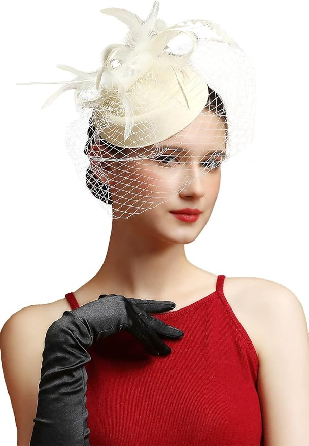 Comott Fascinators Hat Feather Headband Women's Fascinators Tea Party Headwear with Clip Derby Ha... | Amazon (US)