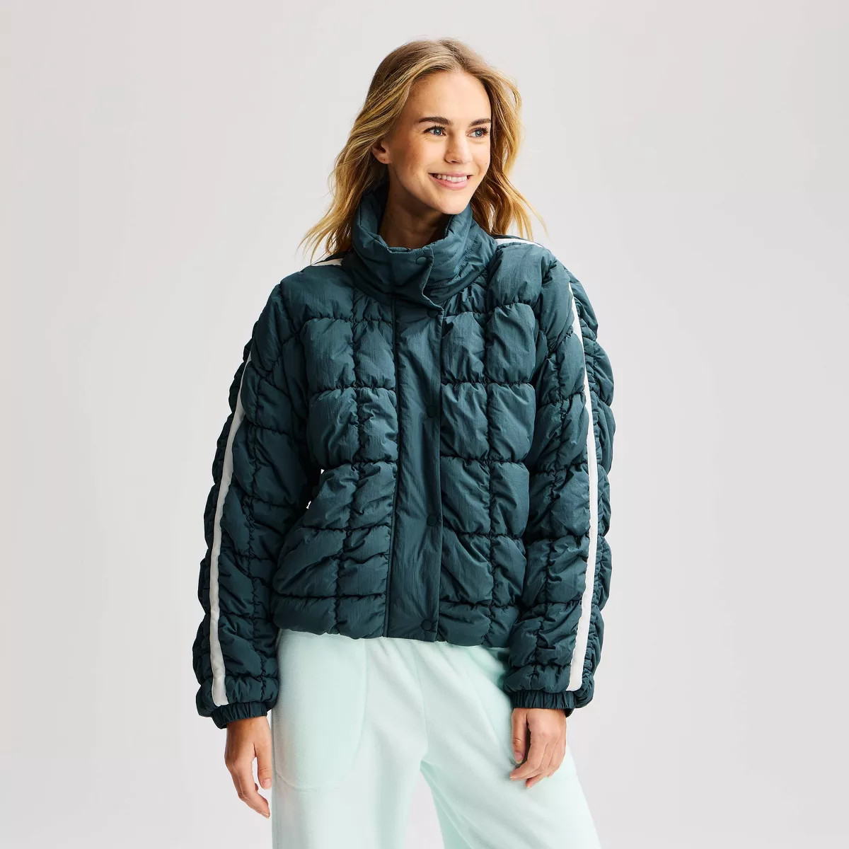 Women's Slouchy Quilted Jacket - JoyLab™ Black XS | Target