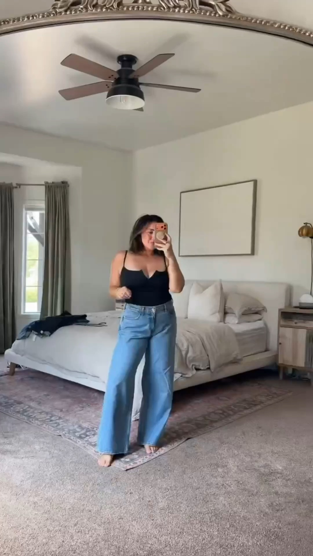 Abercrombie denim sale guide! 

Use stackable code DENIMAF

Same Low rise ultra loose jean but in a lighter blue jean wash (medium). I'm a size 30/10 in Abercrombie jeans! More mid rise on me, no stretch but super loose and comfy! Comes in curve love too.

#LTKSeasonal #LTKMidsize #LTKSaleAlert