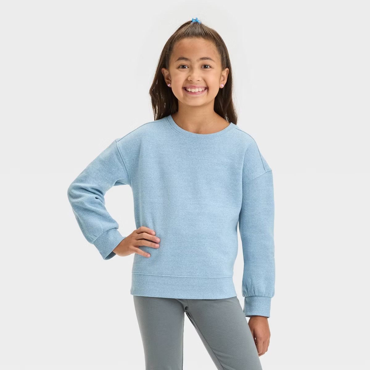 Girls' Fleece Crew Pullover Sweatshirt - Cat & Jack™ | Target
