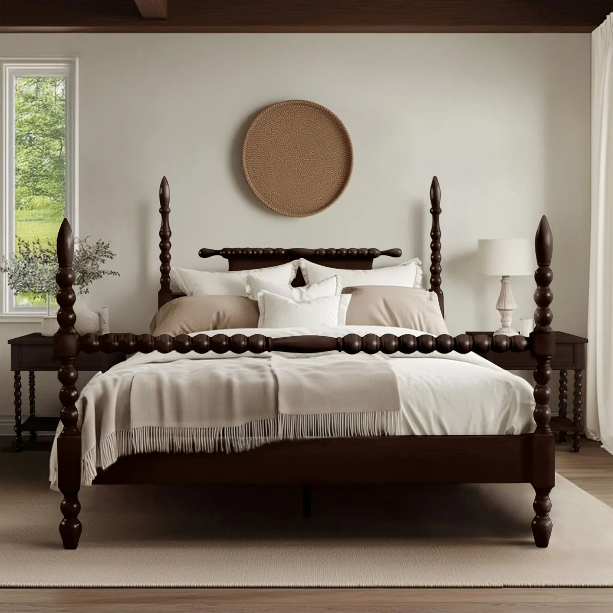 Beckett Solid Wood Low-Profile Bed Frame with Spindle Design | Wayfair North America