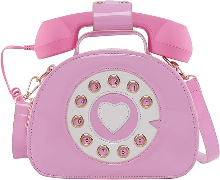 SUKUTU Telephone Shaped Purse Shoulder Crossbody Tote Bags Women Retro Phone Top-Handle Handbags ... | Amazon (US)