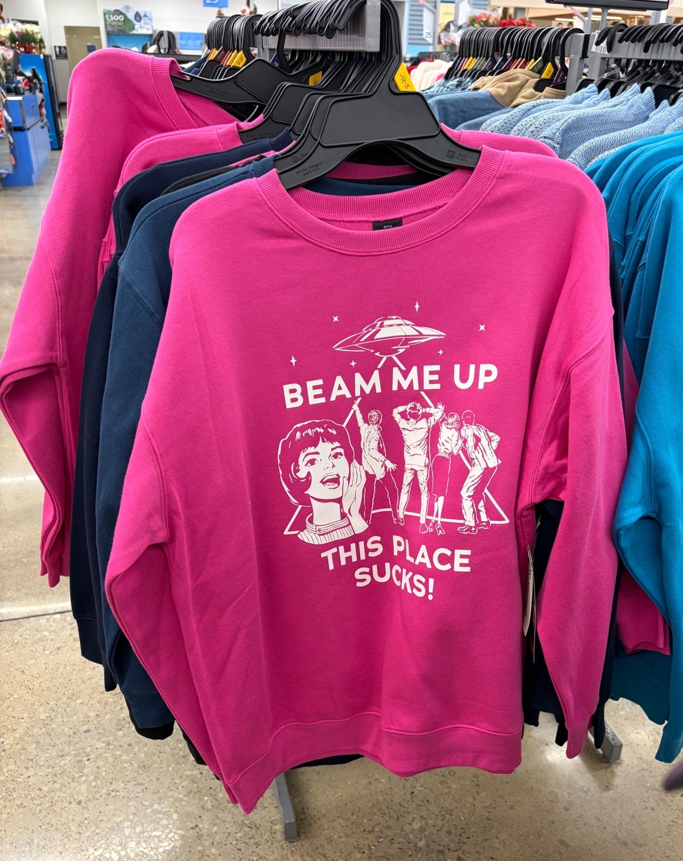 Get this Viral Stranger Things sweatshirt to wear while you watch the finale of Stranger Things Season 5!  There are a few colors and designs and some are selling quickly!  

Beam Me Up Stranger Things tops | Sweatshirt Robin wears in Stranger Things Season Five

#LTKFindsUnder50 #LTKGiftGuide