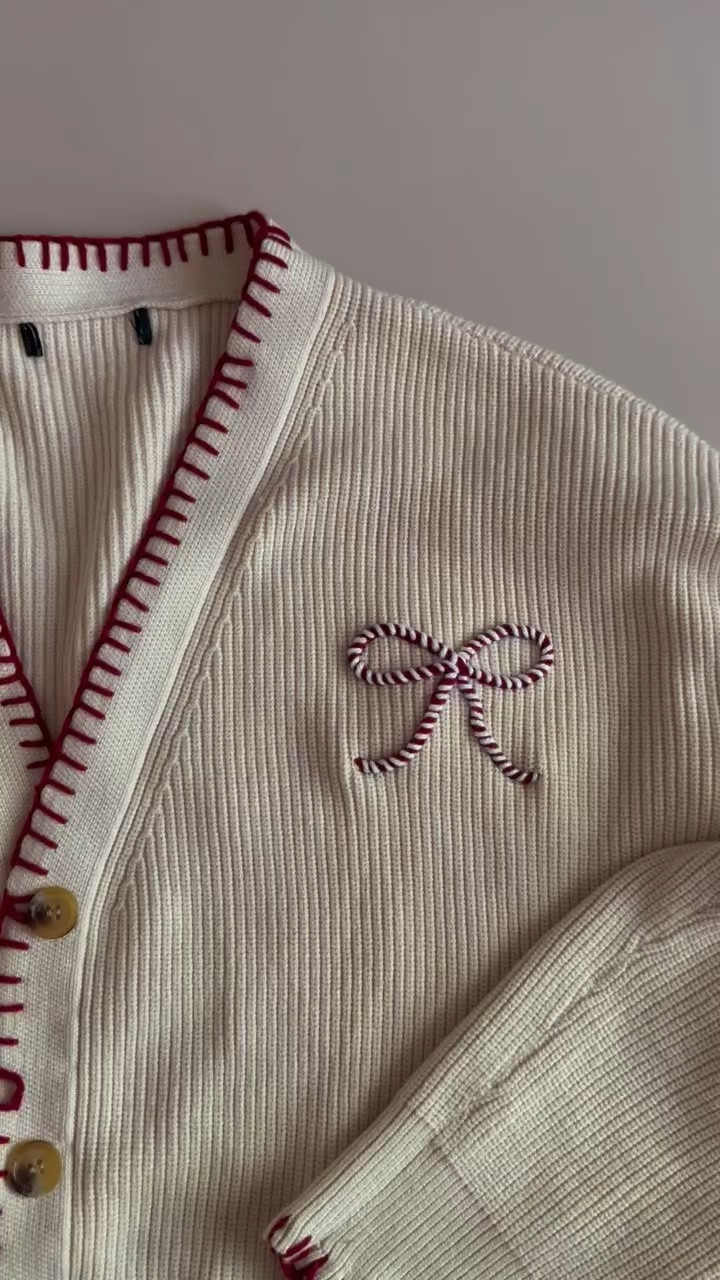 Day 2 of embroidering a festive Christmas sweater✨
