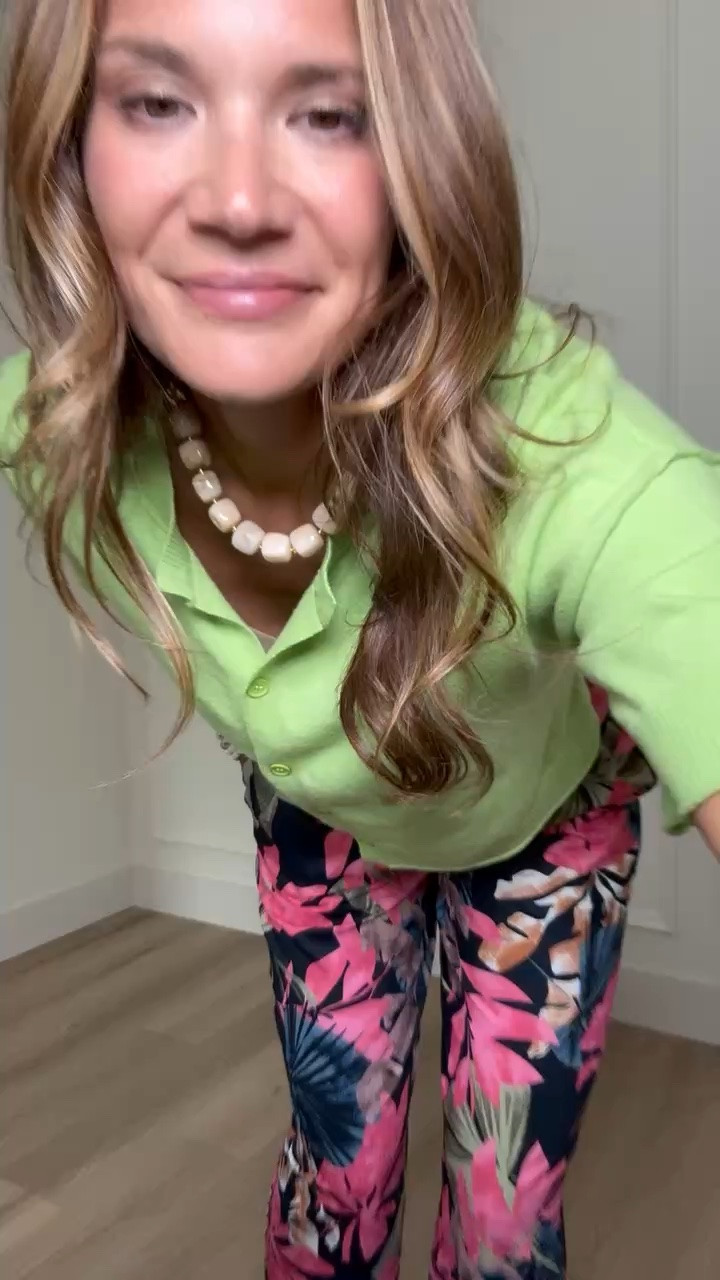 These tropical print pants instantly make an outfit feel like vacation. Paired with a bright button up or a simple tank, they’re lightweight, comfortable, and such a fun statement piece for summer.

Tropical print pants, resort wear, vacation outfit, colorful pants, wide leg pants, beach vacation style, summer outfit, lightweight pants, statement outfit, tropical fashion, vacation style, tall girl fashion, StangandCo

#LTKTravel #LTKTall #LTKSeasonal
