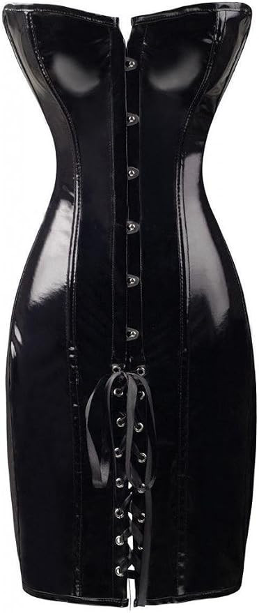 Alivila.Y Fashion Womens Faux Leather Vintage Club Party Corset Dress | Amazon (US)
