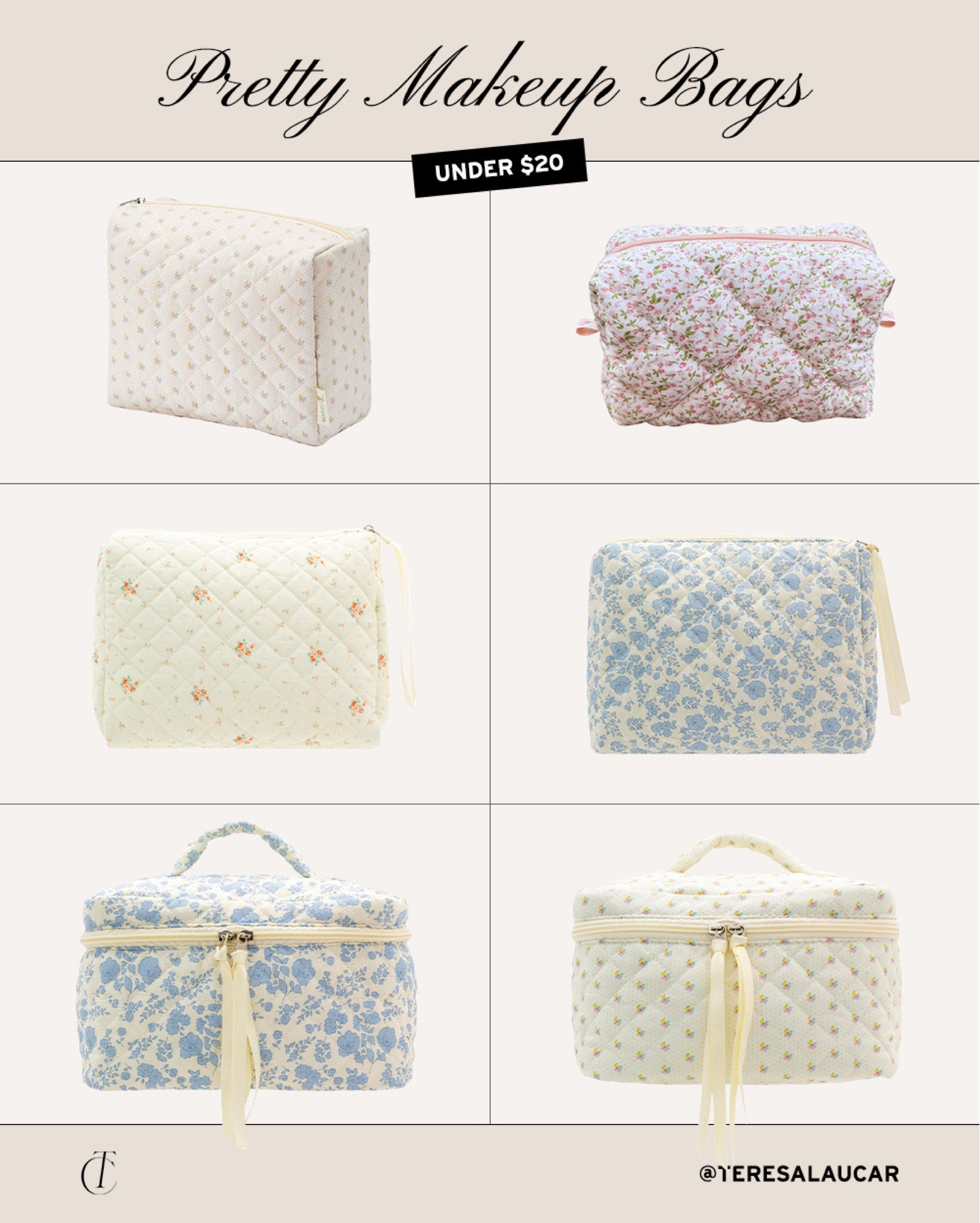 Pretty makeup bags under $20!

#LTKbeauty #LTKfindsunder50