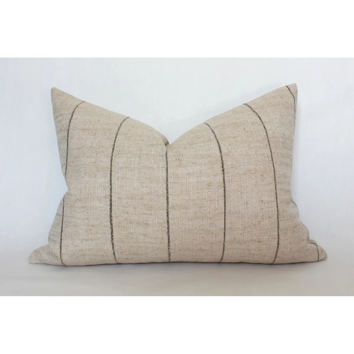 Neutral Striped Throw Pillow Cover, Farmhouse Pillow Cover | Wayfair North America