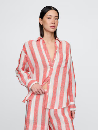 100% Linen Oversized Shirt | Gap (US)