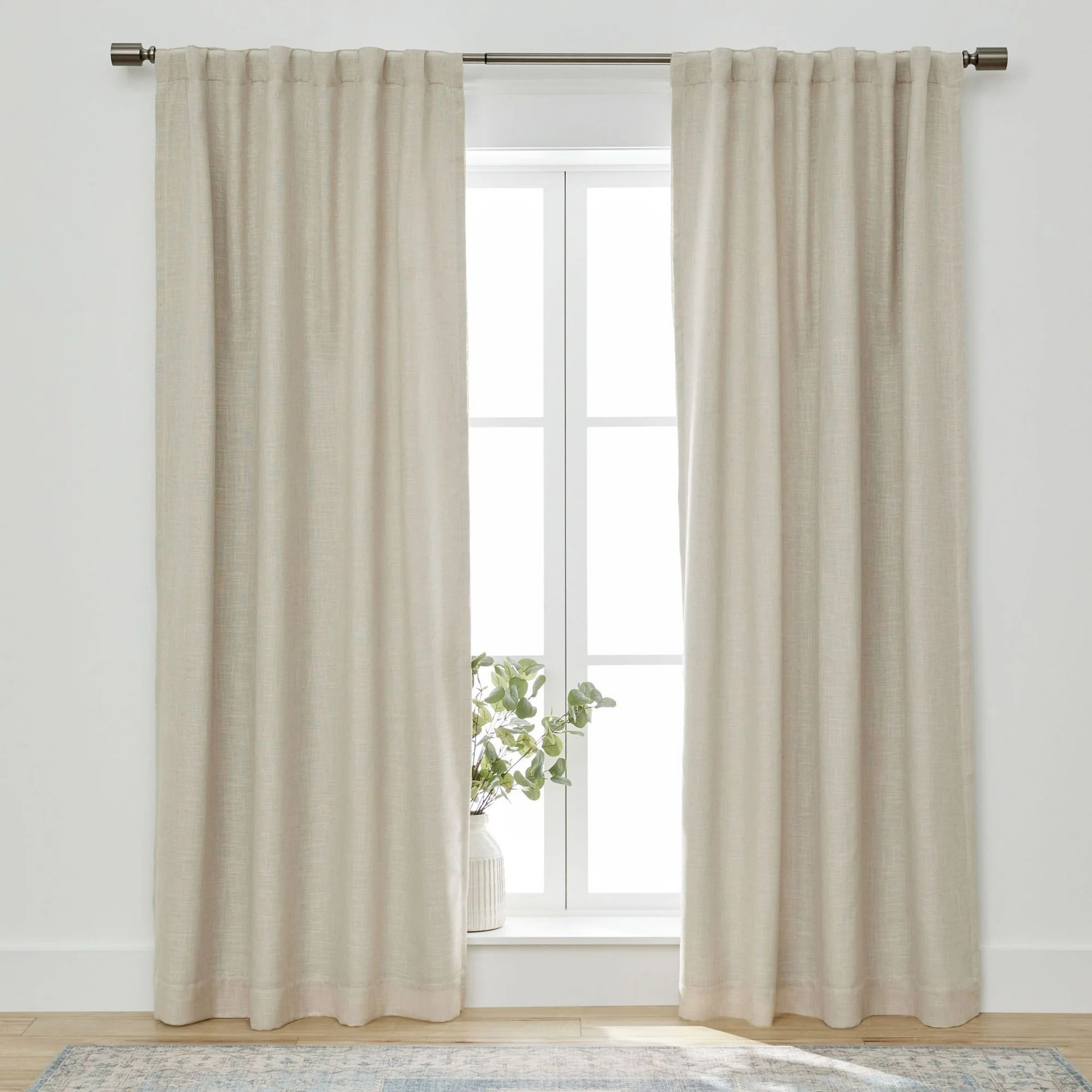 Better Homes & Gardens Blackout Linen Blend Curtain Rod Pocket Back Tab Panel, 50" x 108", Papyru... | Walmart (US)