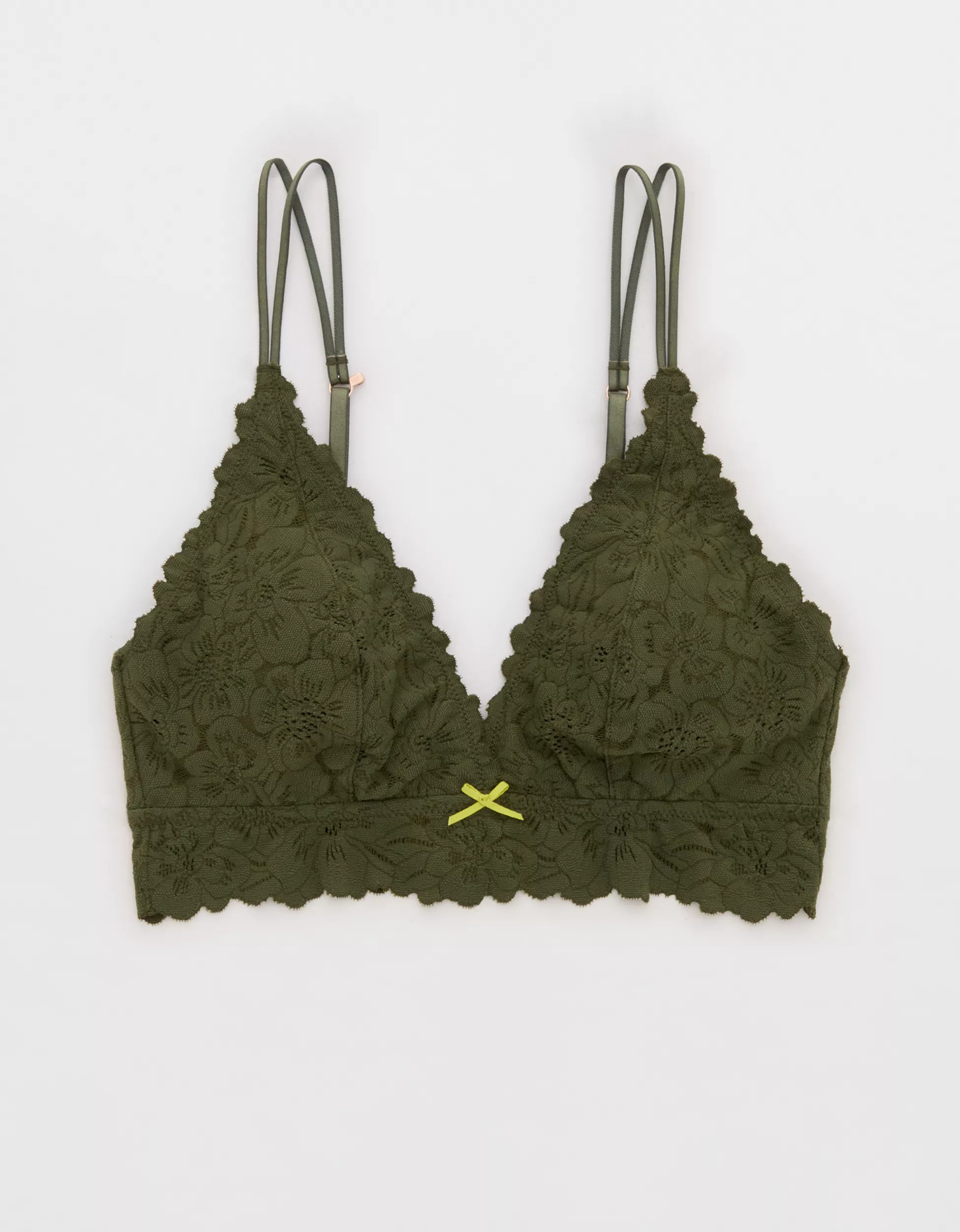 Show Off Rosey Lace Padded Plunge Bralette | American Eagle Outfitters (US & CA)