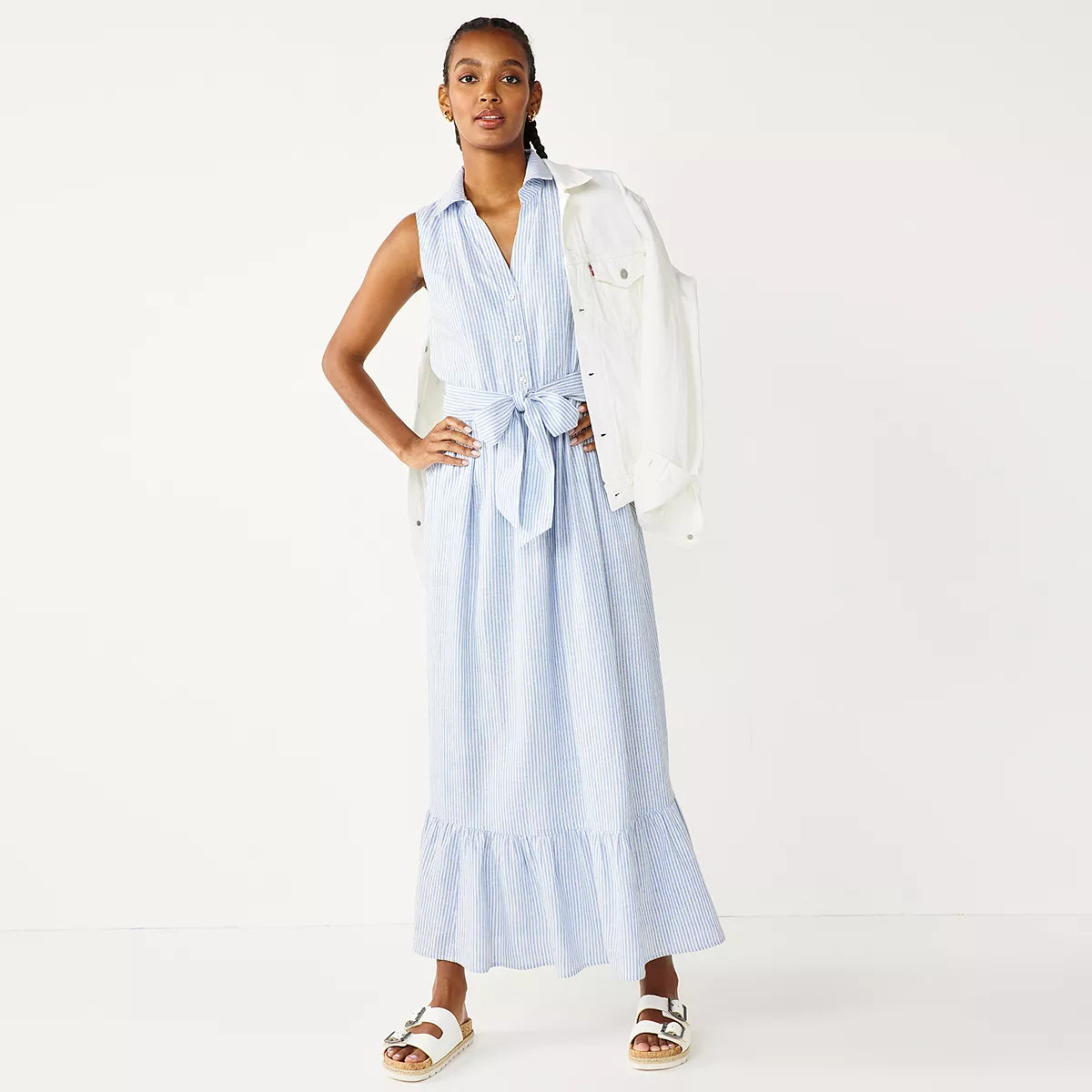 Women's DRAPER JAMES RSVP™ Button Front Maxi Dress | Kohl's