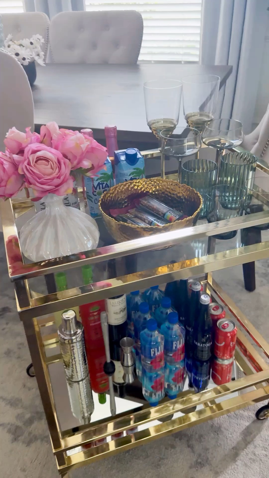 A Summer Bar Cart styled.  

#LTKFindsUnder100 #LTKHome #LTKSaleAlert