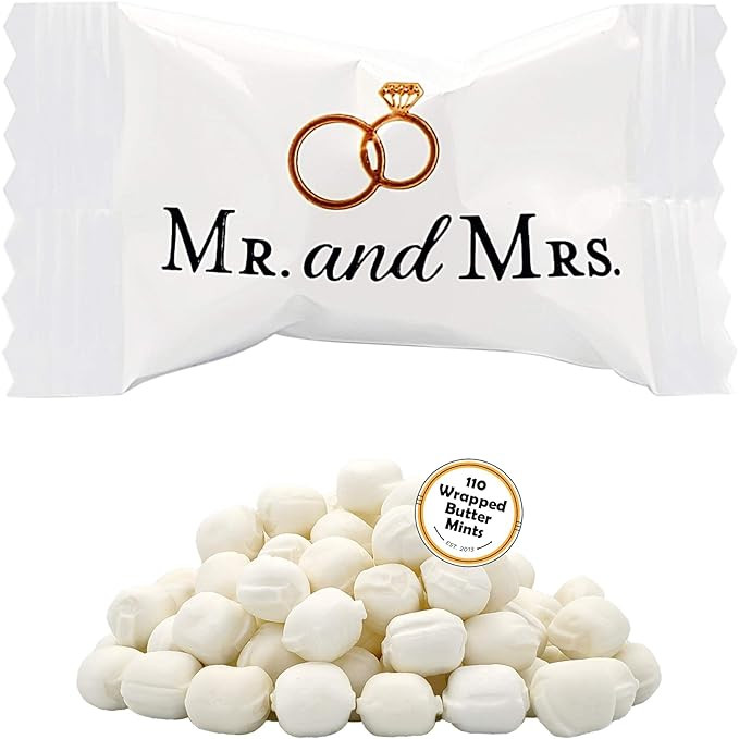 The Dreidel Company Mr. & Mrs. Wedding Buttermints, Mint Candies, After Dinner Mints, Butter Mint... | Amazon (US)