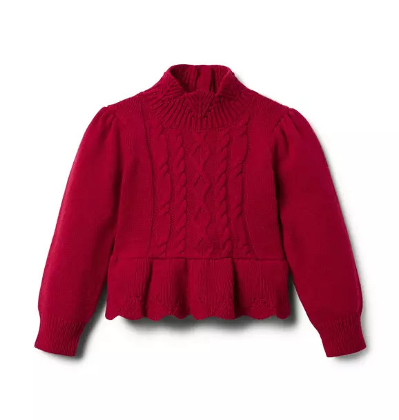 Cable Knit Ruffle Sweater | Janie and Jack