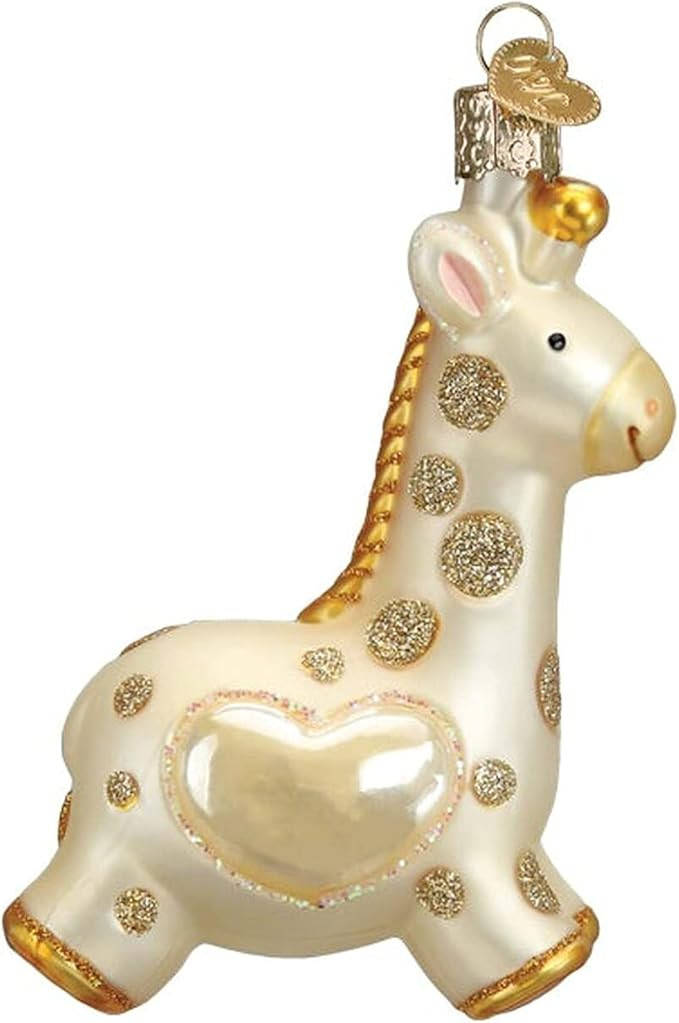 Old World Christmas Baby's Giraffe Glass Blown Ornament for Christmas Tree, Handcrafted Holiday D... | Amazon (US)