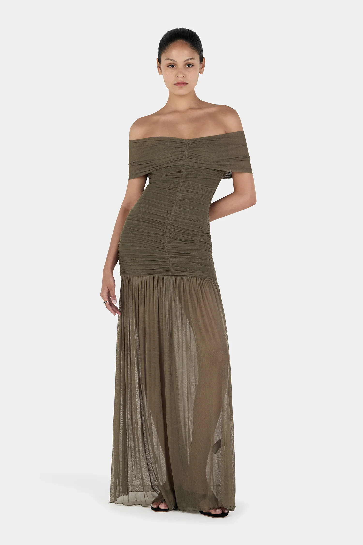 Willa Maxi Dress Olive | Hansen and Gretel
