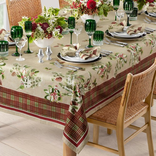 Holiday Forest Plaid Tablecloth | Williams-Sonoma