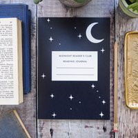Midnight Readers Club Journal - Notebook Book Stationery For Lovers Review Moon & Stars Reading Log | Etsy (US)
