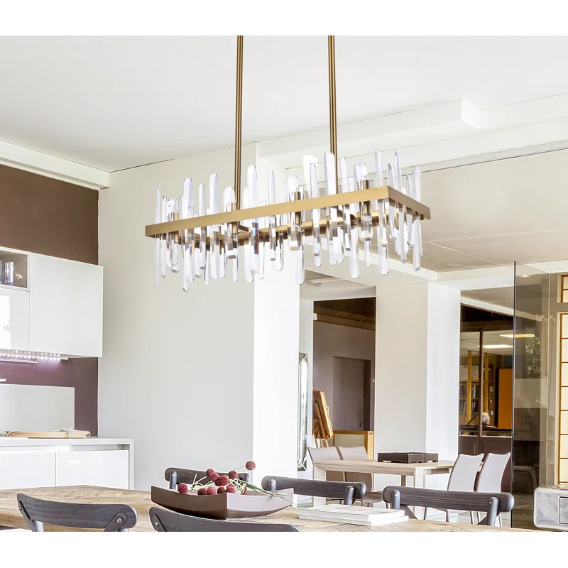 Marlow 16 - Light Dimmable Kitchen Island Square / Rectangle Chandelier | Wayfair North America