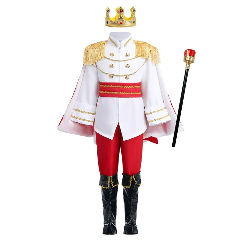 IBTOM CASTLE Boys Prince Charming Costume Halloween Cosplay Prince Dress up Birthday Party Mediev... | Walmart (US)