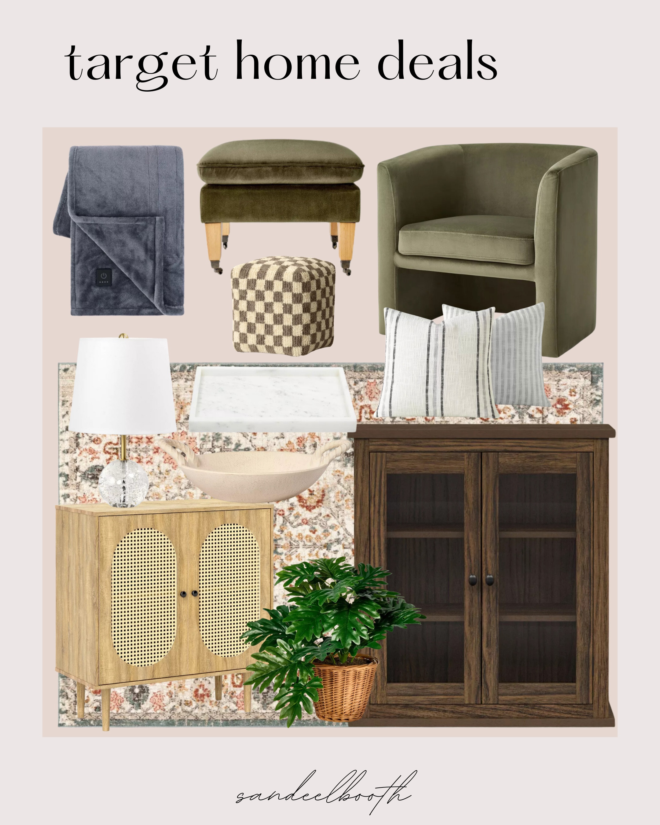 Home deals from Target!! 

Target home - home deals - sale alert - home decor - home furniture - rug - accent chair - blanket - lamp 

#LTKSaleAlert #LTKHome