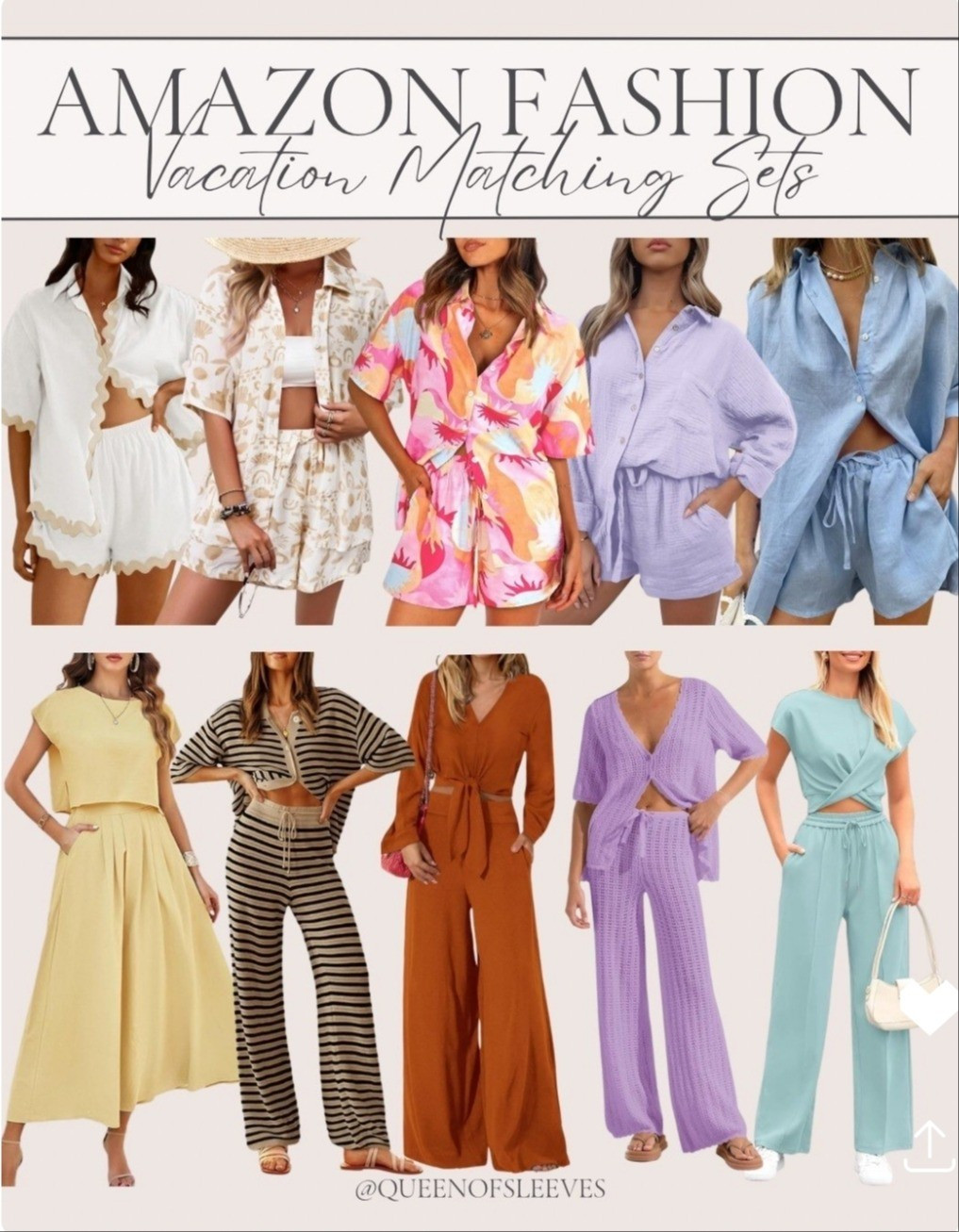 Vacation style made easy ✨ matching sets = effortless, chic, and perfect for every getaway moment.vacation outfits women / matching set outfit / two piece set women / amazon fashion finds / resort wear outfits / summer travel outfits / co ord set women / vacation style inspo / casual chic outfits / airport outfit women / beach vacation outfit / linen set outfit / summer matching sets / effortless style outfits / warm weather outfits

#LTKSeasonal #LTKMidsize #LTKootd